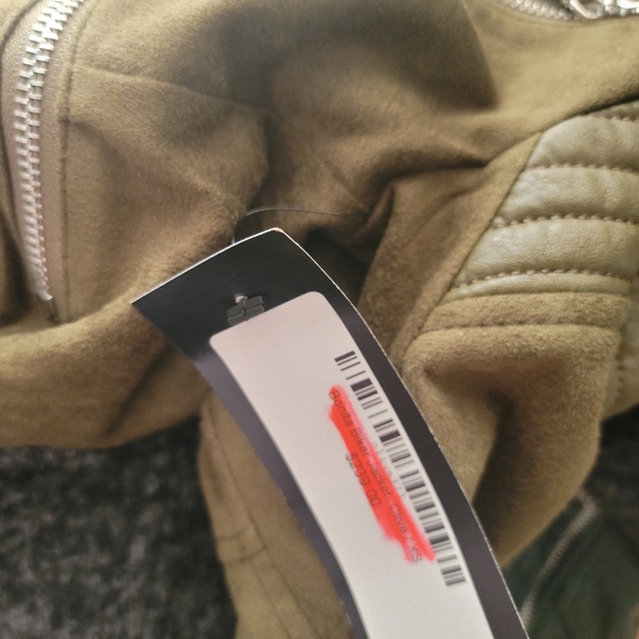 Ivory & Chain Bonita Biker Jacket Olive - Picture 12 of 12